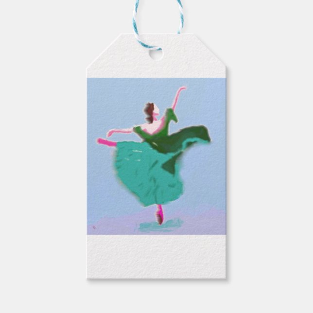Étiquettes-cadeau Art de la robe de ballet (Devant)