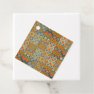 Étiquettes Cadeau Art Géométrique Coloré Antique Égyptien Graphique