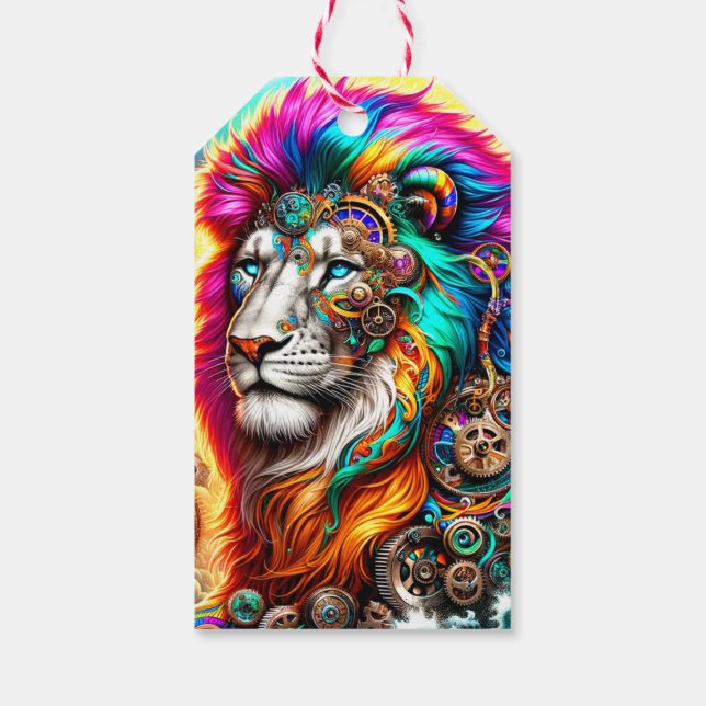 Étiquettes-cadeau Art Lion (Dos)