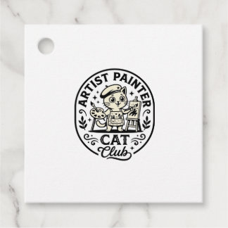 Étiquettes Cadeau Artiste Peintre Chat Chat Drôle Graphique - Artist