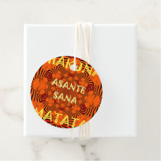 Étiquettes Cadeau Assorted Hakuna Matata Tags: African Zebra Geometr