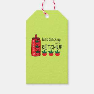 Étiquettes-cadeau Attrapons Avec Ketchup