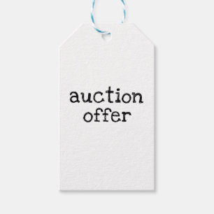 Étiquettes-cadeau Auction