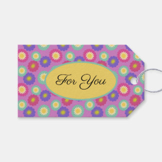Étiquettes-cadeau Autocollants Floraux Rétro Vibrants Personnalisabl