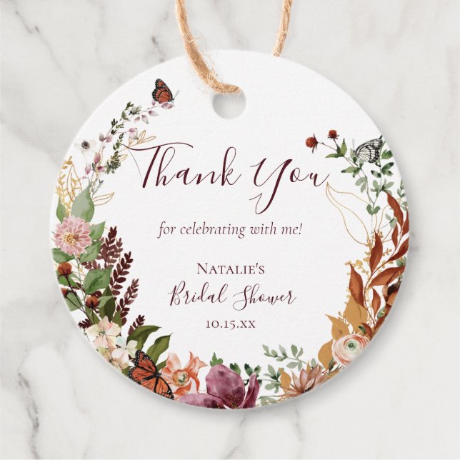 Étiquettes Cadeau Automne  (Devant)