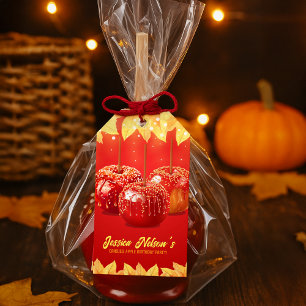 Étiquettes-cadeau Automne Automne Canted Apple Party