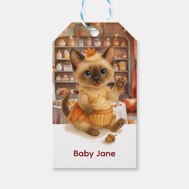 Étiquettes-cadeau Automne Baby shower d'automne pour Amoureux de les (Devant)