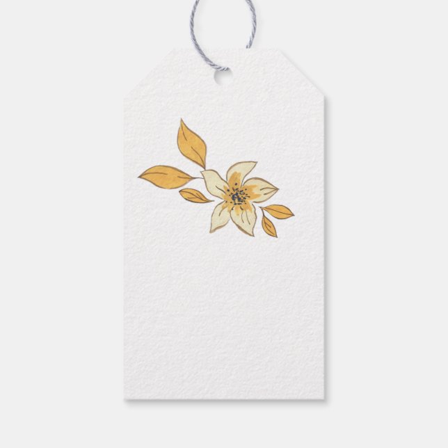 Étiquettes-cadeau Autumn flower (Dos)