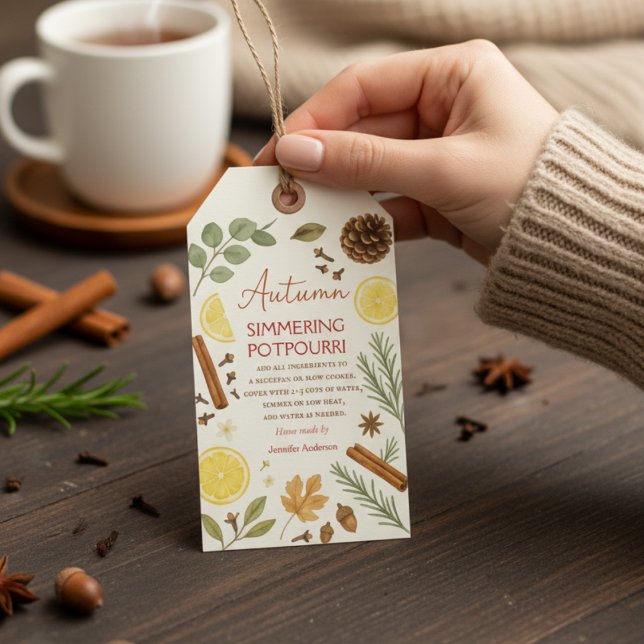 Étiquettes-cadeau Autumn simmering potpourri (Créateur téléchargé)