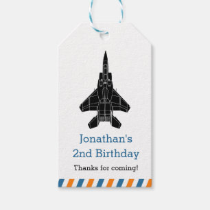 Étiquettes-cadeau Avion à réaction / Avion de combat Personnalisé