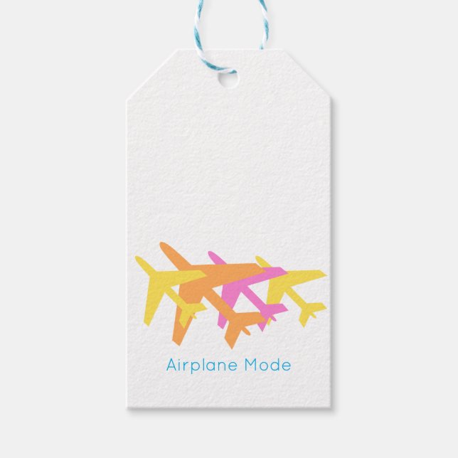 Étiquettes-cadeau Avion Mode Voyage Avion Pilote Aventure d'équipage (Devant)