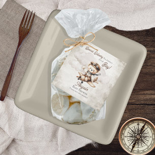 Étiquettes Cadeau Avion Teddy Bear Baby shower de livraison spécial