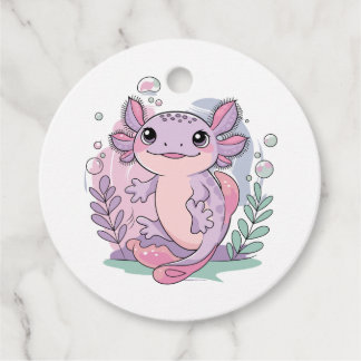 Étiquettes Cadeau Axolotls mignons