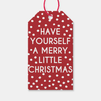 Étiquettes-cadeau Ayez Un Joyeux Petit Point Polka De Noël