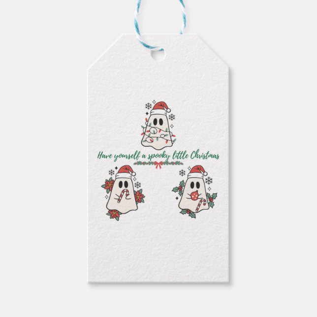 Étiquettes-cadeau Ayez un petit Noël Éffrayant (Devant)