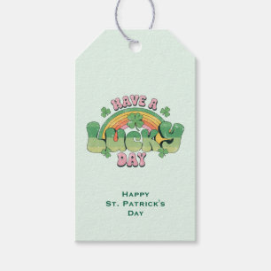 Étiquettes-cadeau Ayez une Typographie de jour chanceux St. Patrick'