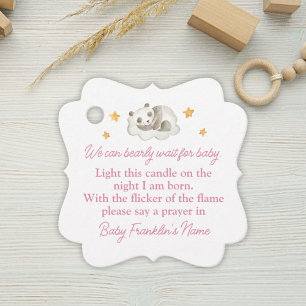Étiquettes Cadeau Baby Girl On peut attendre Baby shower bougie