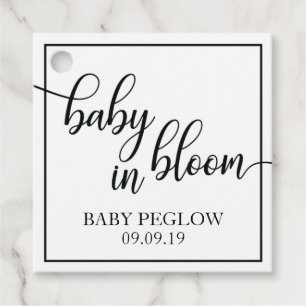 Étiquettes Cadeau Baby in Bloom Baby shower Favor Favor Tags Étiquet