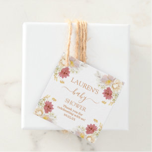 Étiquettes Cadeau Baby in Bloom Baby shower Girl