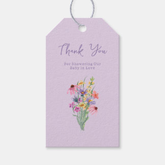 Étiquettes-cadeau Baby in Bloom Fleur sauvage Garden Baby shower