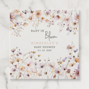 Étiquettes Cadeau Baby in Bloom Fleurs sauvages Baby shower bébé fil