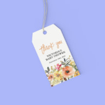 Baby in Bloom Gold Orange Baby shower