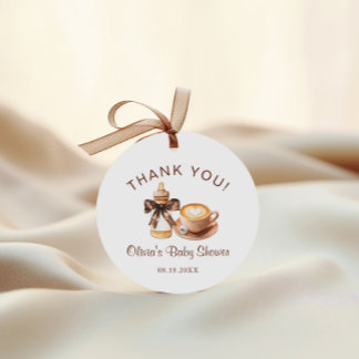 Étiquettes Cadeau Baby Is Brewing Coffee Baby Shower Thank You