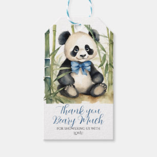 Étiquettes-cadeau Baby Panda Garçon Baby Shower Merci Beary Much