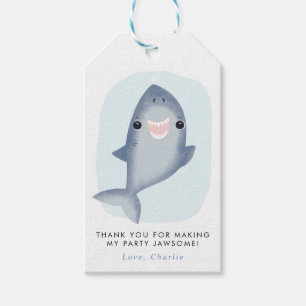 Étiquettes-cadeau Baby Shark Ocean thème Party Favoriser Cadeau Tags