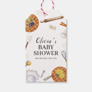 Étiquettes-cadeau Baby shower à tarte rustique