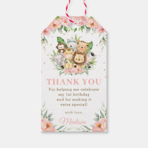 Étiquettes-cadeau Baby shower animal Jungle Anniversaire Merci Favor