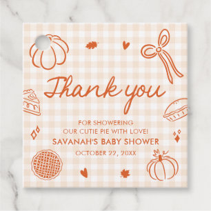 Étiquettes Cadeau Baby Shower Automnal Dessiné à la Main Un Petit Bo