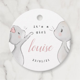 Étiquettes Cadeau baby shower bébé lapin
