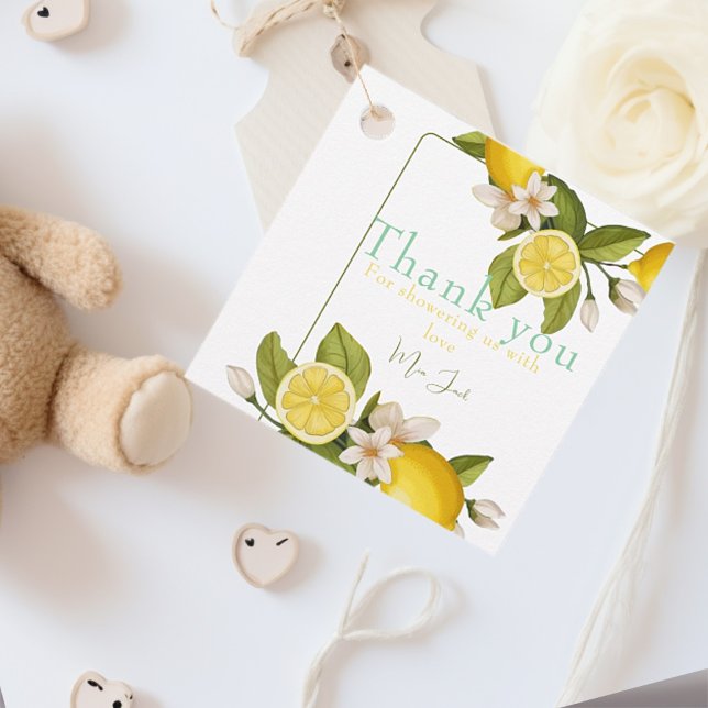Étiquettes Cadeau Baby shower citronnier (Créateur téléchargé)