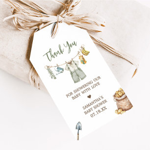 Étiquettes-cadeau Baby shower cultivé localement Favoriser les étiqu