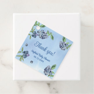 Étiquettes Cadeau Baby shower d'aquarelle de bleuets doux Merci