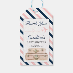 Étiquettes-cadeau Baby shower d'avion de voyage Sprinkle Neutral Fav