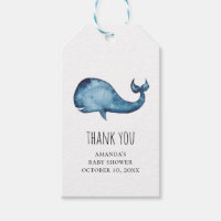Baby shower de baleines bleues merci. Marine aquar