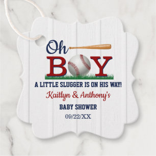 Étiquettes Cadeau Baby shower de baseball Boys