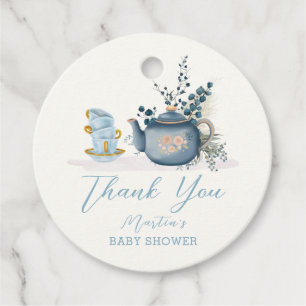 Étiquettes Cadeau Baby shower de brassage vintage Tea Party
