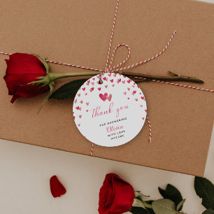 Étiquettes Cadeau Baby shower de coeur doux