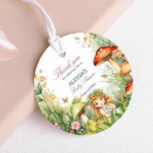 Étiquettes Cadeau Baby shower de fée de jardin enchanté