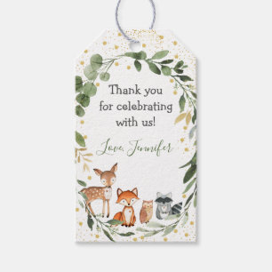 Étiquettes-cadeau Baby shower de forêt Élevage de la forêt