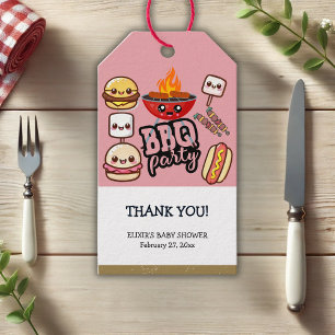 Étiquettes-cadeau Baby shower de la fête du barbecue Cute Kawaii