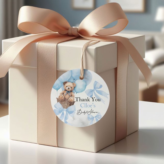 Étiquettes Cadeau Baby shower de l'ours (Créateur téléchargé)