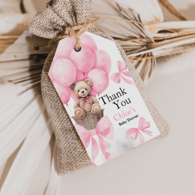Étiquettes-cadeau Baby shower de l'ours (Créateur téléchargé)