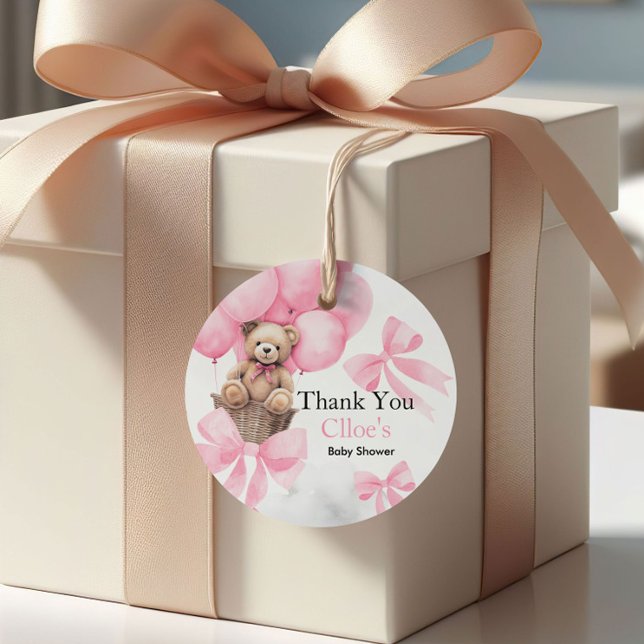 Étiquettes Cadeau Baby shower de l'ours (Créateur téléchargé)