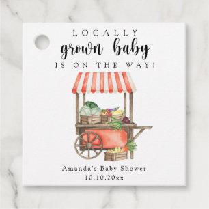 Étiquettes Cadeau Baby shower de panier de marché pour bébés cultivé