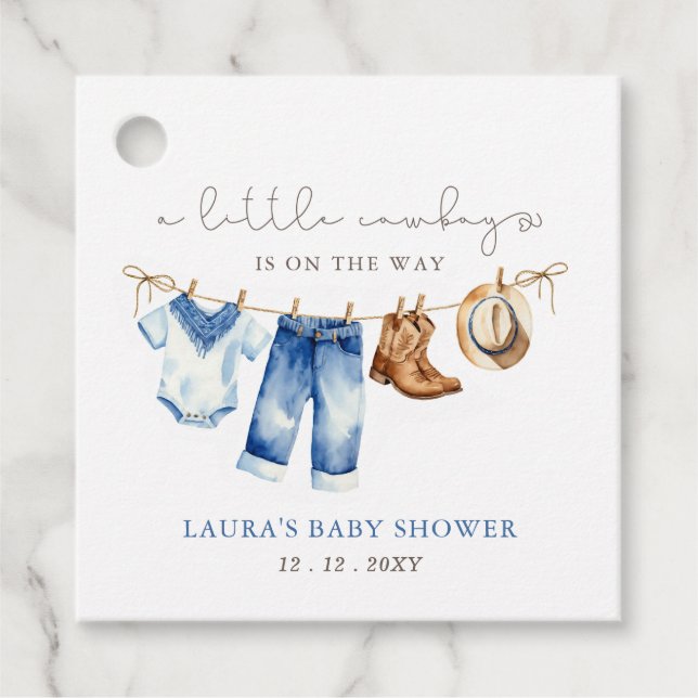 Étiquettes Cadeau Baby shower de petit garçon (Devant)