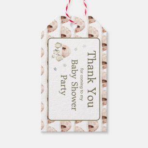 Étiquettes-cadeau Baby shower de pingouins d'hiver